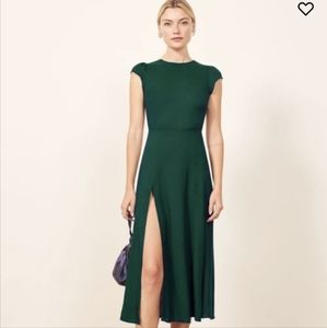 NWT Reformation Petite Gavin Dress Emerald